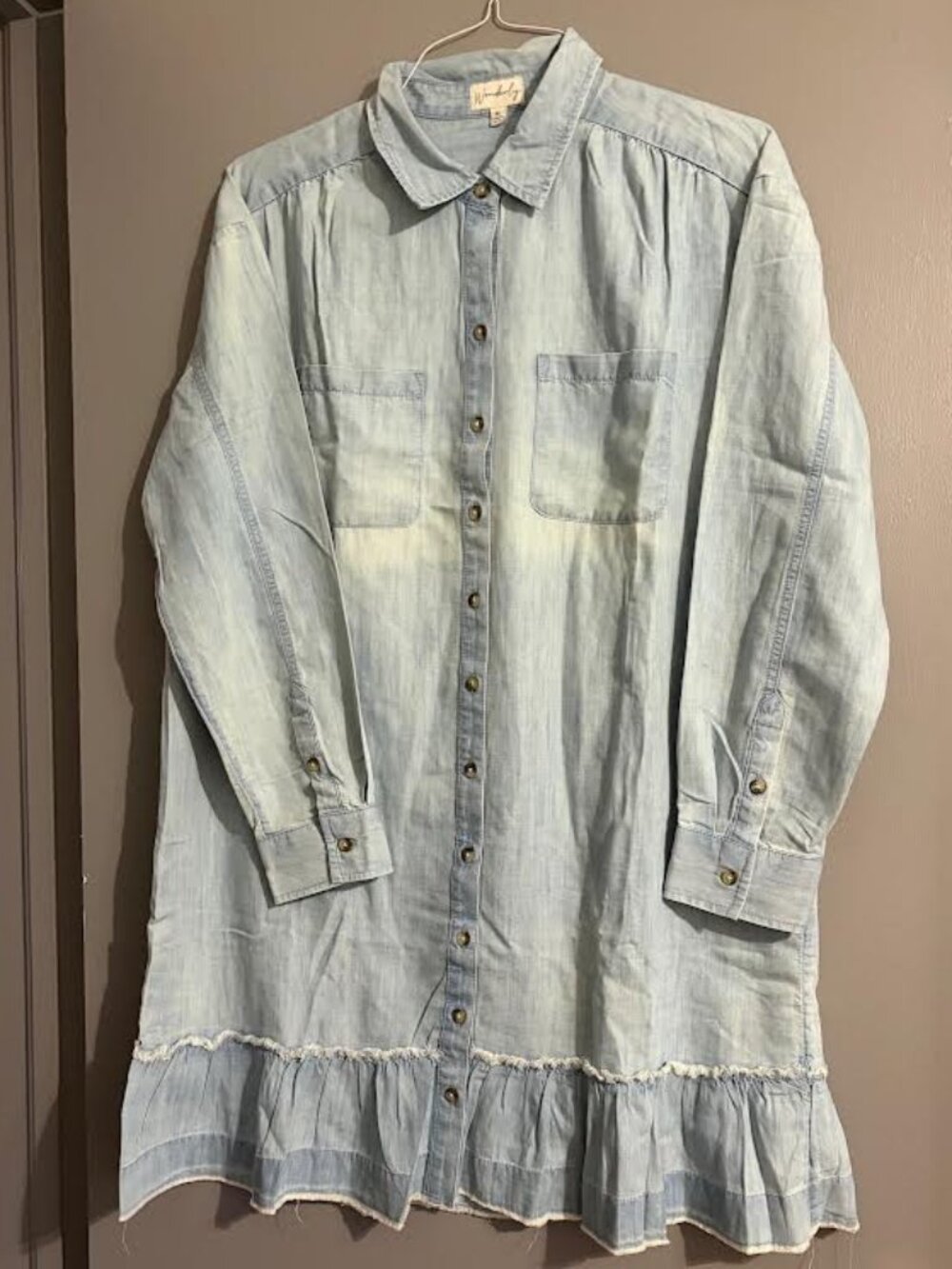 WONDERLY Indigo dress SIZE M